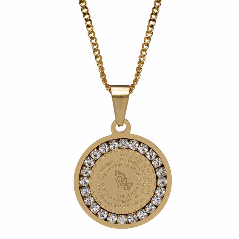 PRAYER WARRIOR COIN LORDS PRAYER NECKLACE- 18"