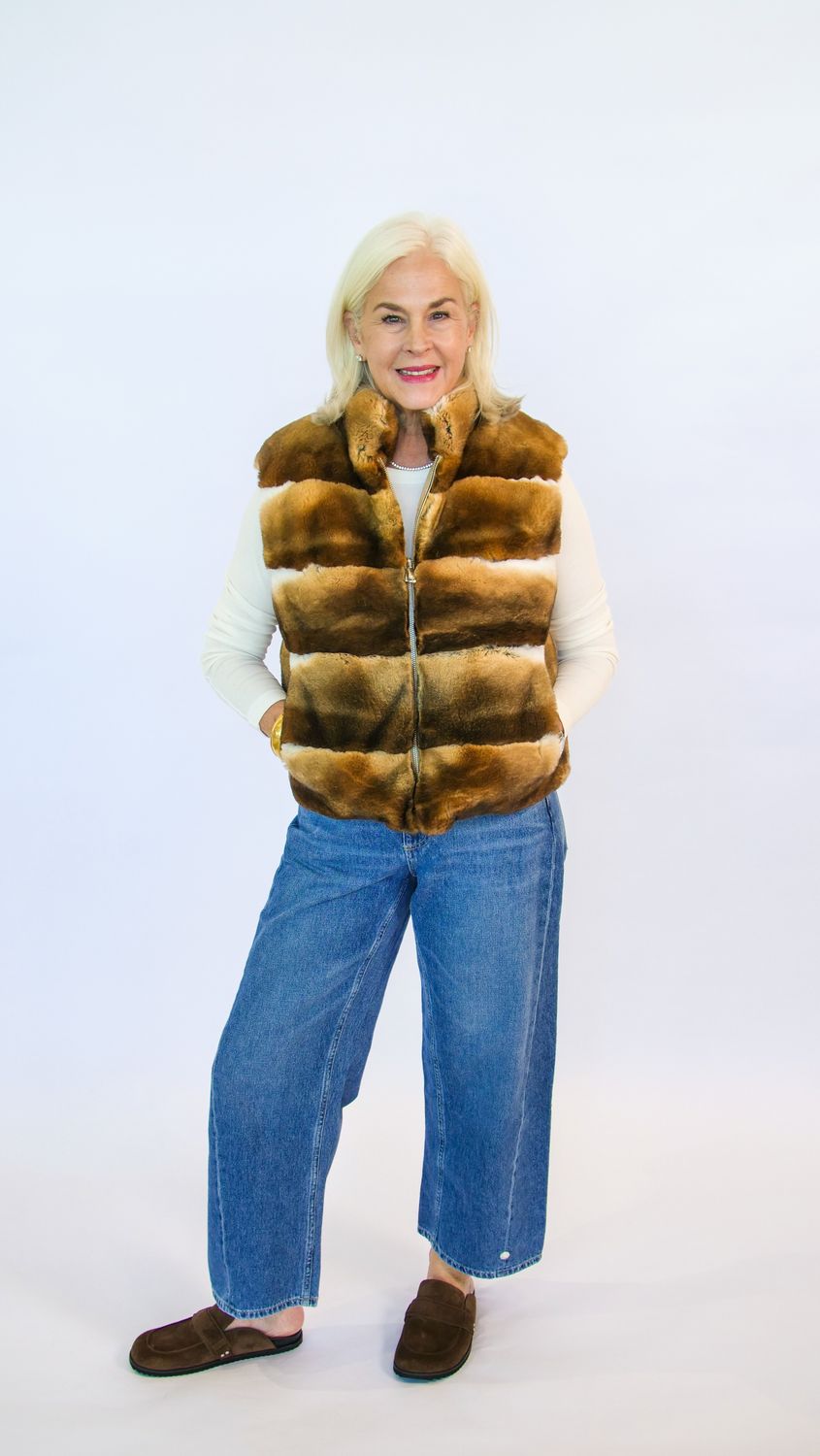 REVERSIBLE FRENCH REX RABBIT VEST