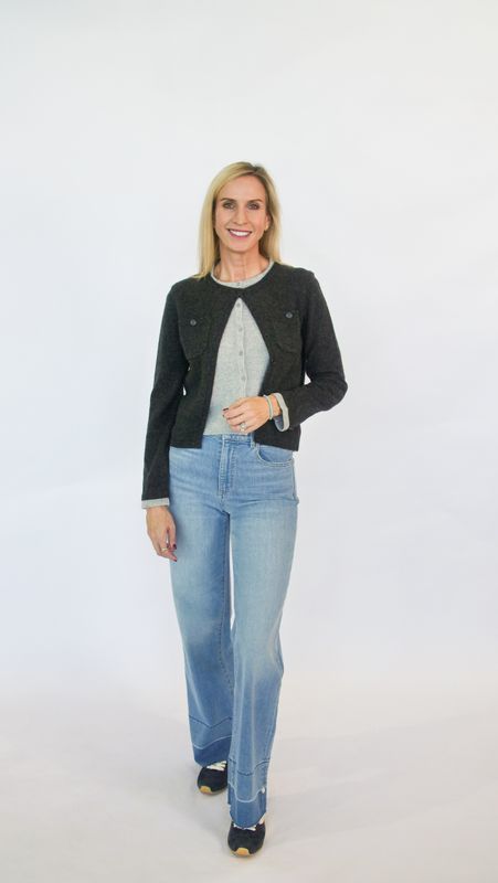 DOUBLE GILET TROMPE OEIL LUREX