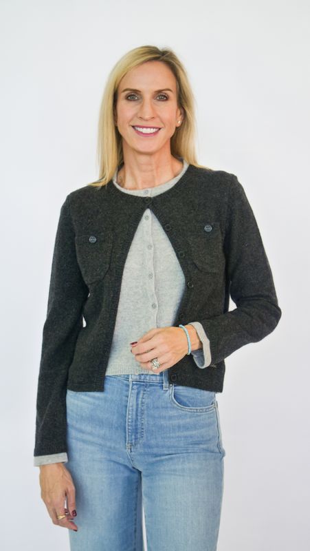 DOUBLE GILET TROMPE OEIL LUREX