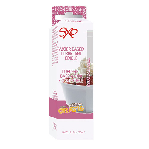 Lubrigel Base Agua Comestible 30 ml - sabor Fresas con Crema - SXO