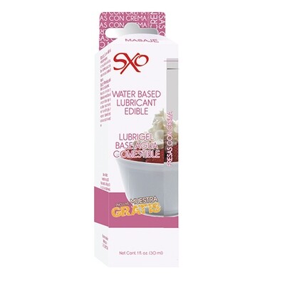 Lubrigel Base Agua Comestible 30 ml - sabor Fresas con Crema - SXO