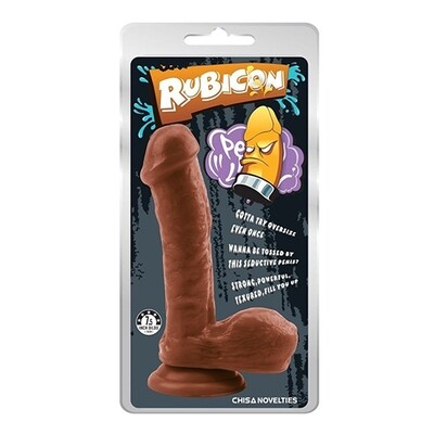 Gentle Black Penis 7.5&quot;(Brown)- Rubicon - Chisa Novelties