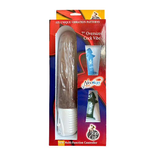 7&quot; Oversized Cock Vibe - Neo Skin - Top Cat