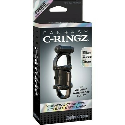 Vibrating Cock Pipe with Ball-Stretcher - Fantasy C-Ringz - Pipedream
