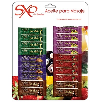 Tira de Impulso Aceite para Masaje combinado 40 sobres 3 ml