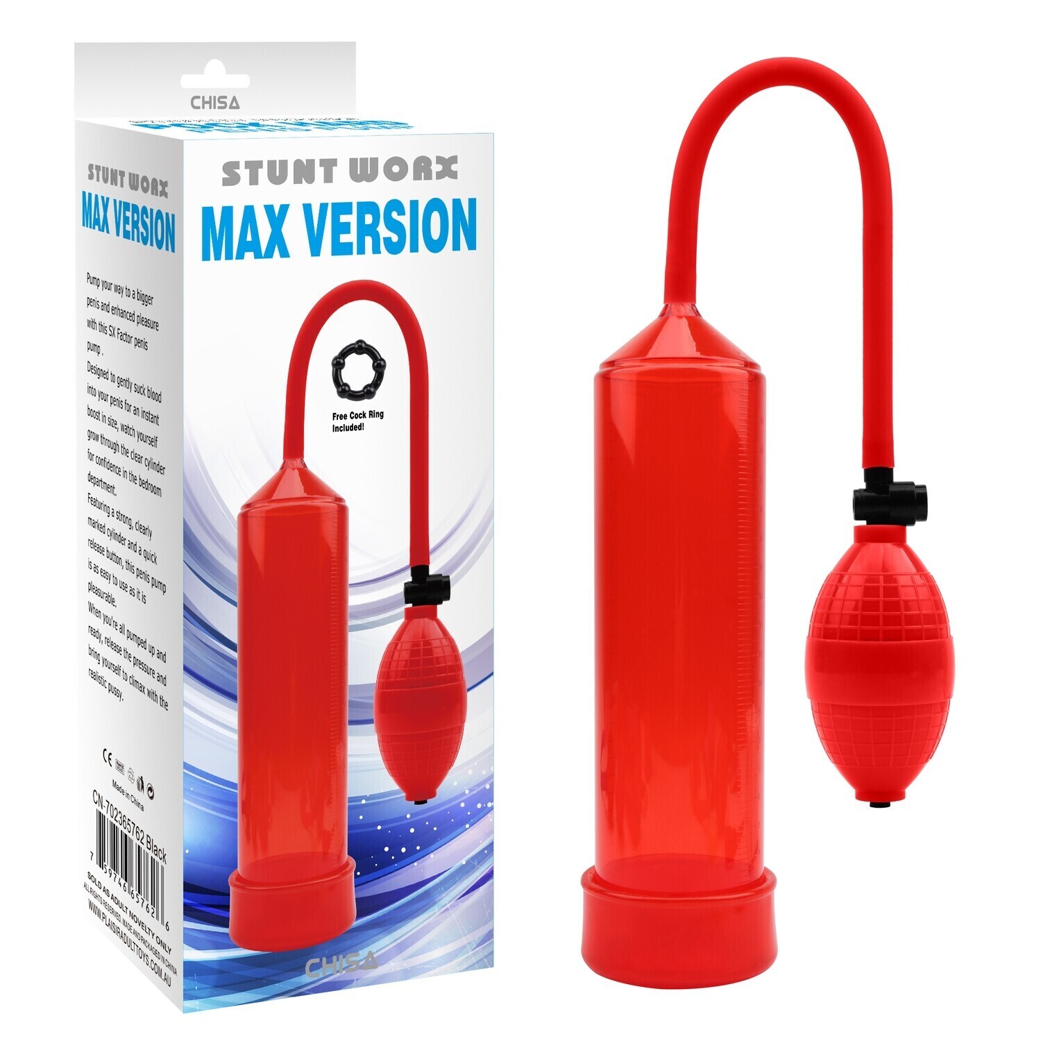 Stunt Worx Max Version - Chisa Novelties, COLOR: RED