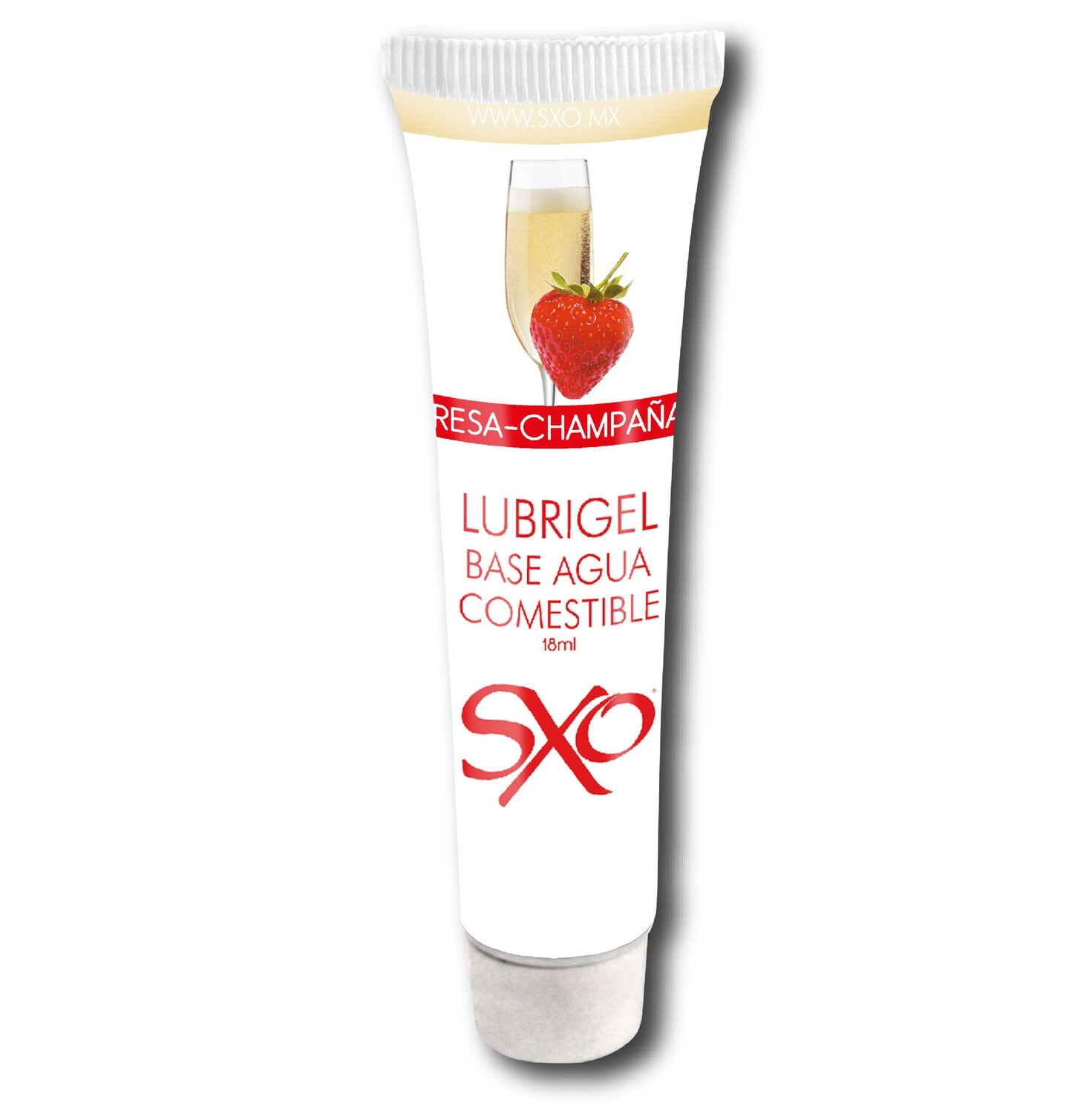 Lubrigel Base Agua Comestible 18 ml - sabor Fresa-Champaña - SXO