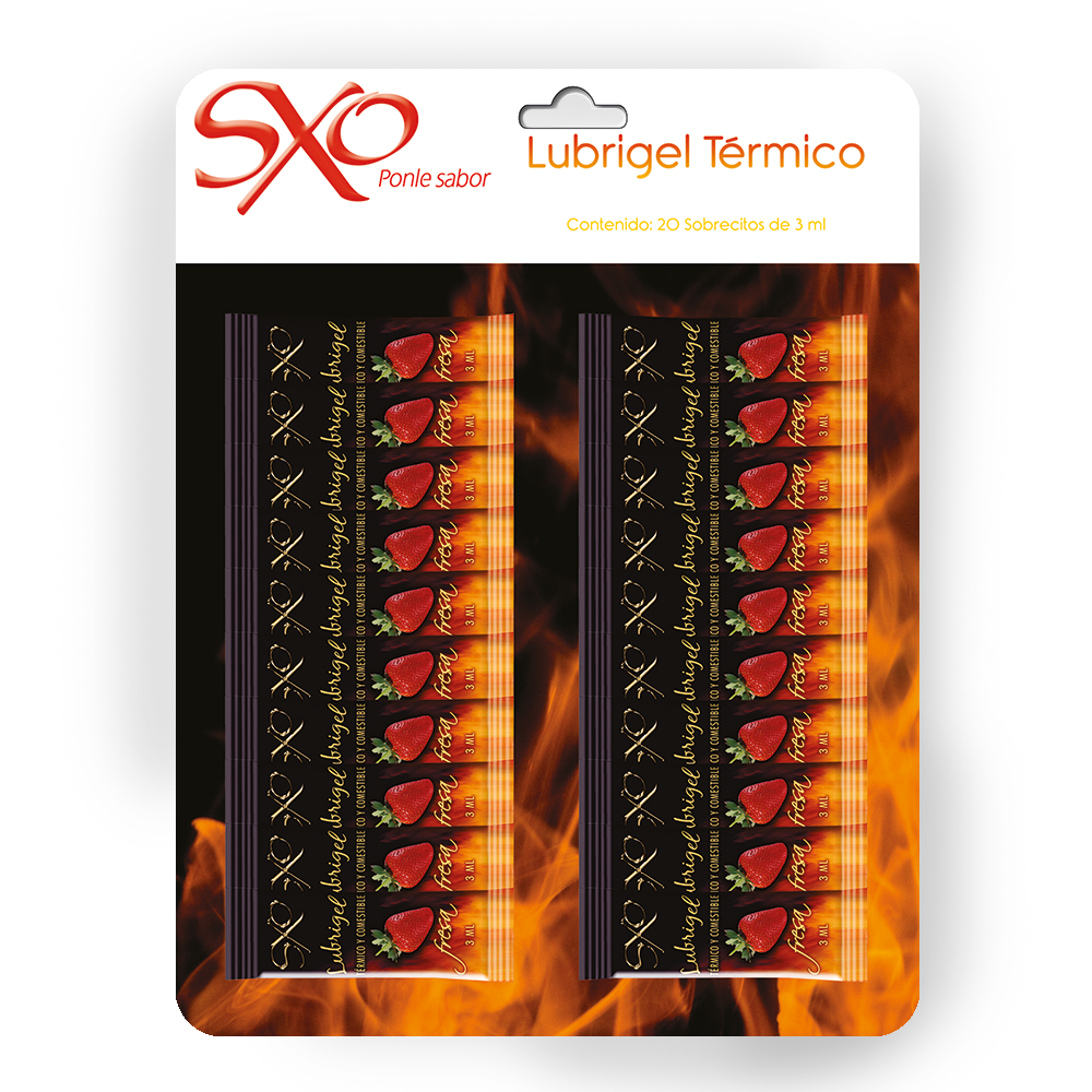 Tira de Impulso Lubrigel Térmico 20 sobres 3 ml - SXO
