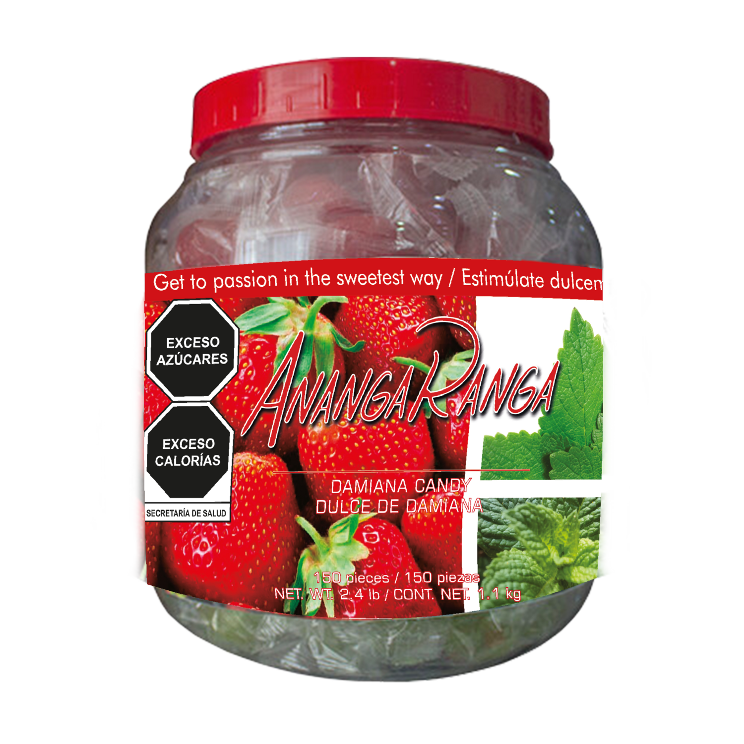 Dulce Estimulante con Damiana de California (150 piezas) Combinado - Ananga Ranga