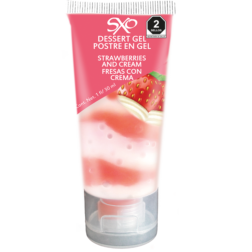 Postre en Gel 30 ml - sabor Fresas con Crema - SXO