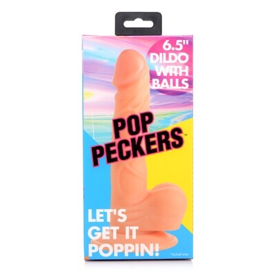 6.5&quot; Dildo with Balls - Pop Peckers