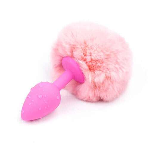 Plug Silicone Rabbit Tail - Mediano