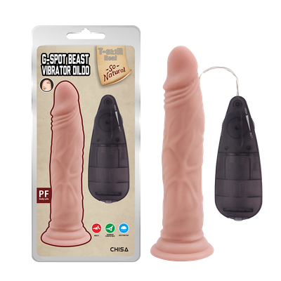 G-Spot Beast Vibrator Dildo - T-skin Real - Chisa -  flesh