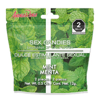 Dulce Estimulante con Damiana de California Menta (8 piezas) - Ananga Ranga