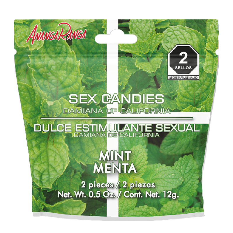 Dulce Estimulante con Damiana de California Menta (8 piezas) - Ananga Ranga