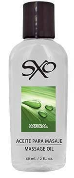 Aceite para Masaje 60 ml Sabor Natural - SXO