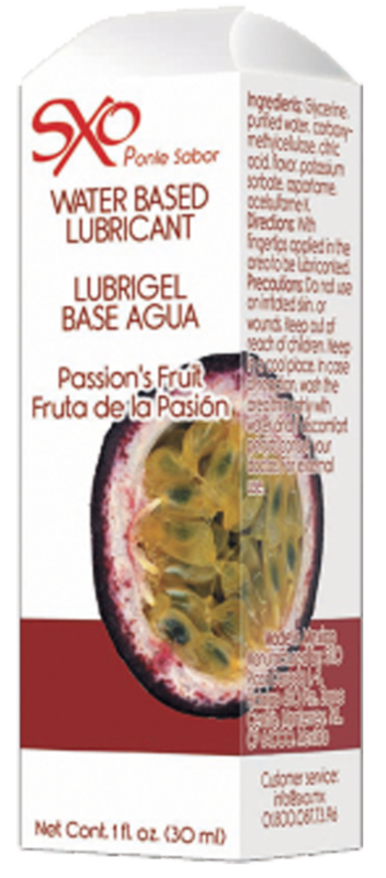 Lubrigel Base Agua Comestible 30 ml - sabor Fruta de la Pasión - SXO