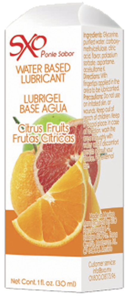 Lubrigel Base Agua Comestible 30 ml - sabor Frutas Cítricas - SXO