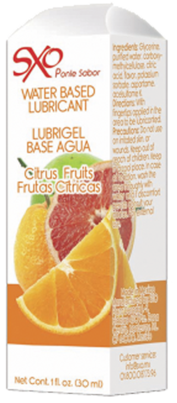 Lubrigel Base Agua Comestible 30 ml - sabor Frutas Cítricas - SXO