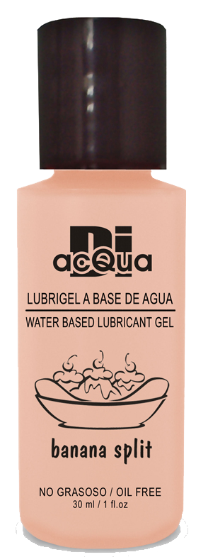 Lubrigel Base Agua Comestible 30 ml - Sabor Banana Split - DiAcqua