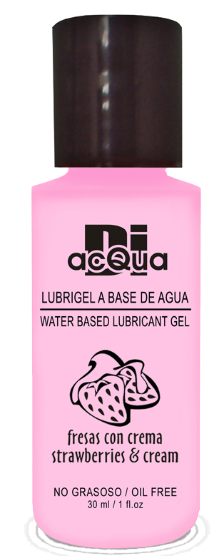 Lubrigel Base Agua Comestible 30 ml - Sabor Fresas con Crema - DiAcqua