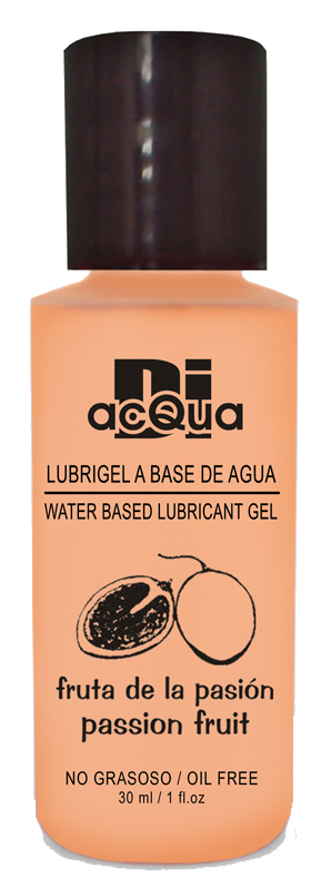 Lubrigel Base Agua Comestible 30 ml - Sabor Fruta de la Pasión - DiAcqua