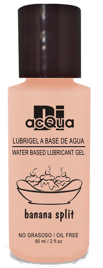 Lubrigel Base Agua Comestible 60 ml - Sabor Banana Split - DiAcqua