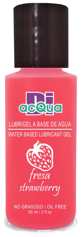 Lubrigel Base Agua Comestible 60 ml - Sabor Fresa - DiAcqua