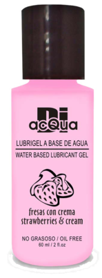 Lubrigel Base Agua Comestible 60 ml - Sabor Fresas con Crema - DiAcqua