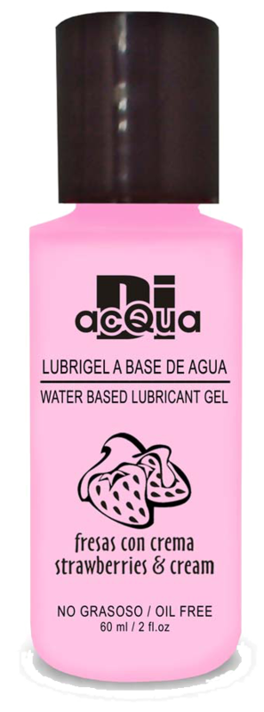 Lubrigel Base Agua Comestible 60 ml - Sabor Fresas con Crema - DiAcqua