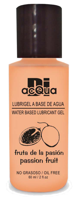 Lubrigel Base Agua Comestible 60 ml - Sabor Fruta de la Pasión - DiAcqua