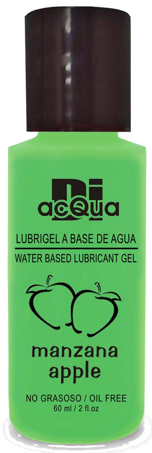 Lubrigel Base Agua Comestible 60 ml - Sabor Manzana - DiAcqua