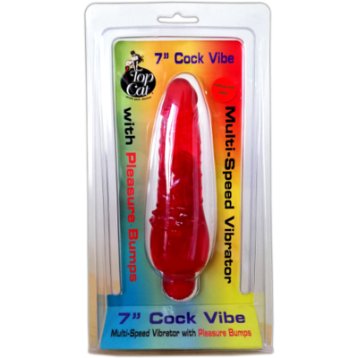 7&quot; Cock Vibe with Pleasure Bumps - Top Cat Toys