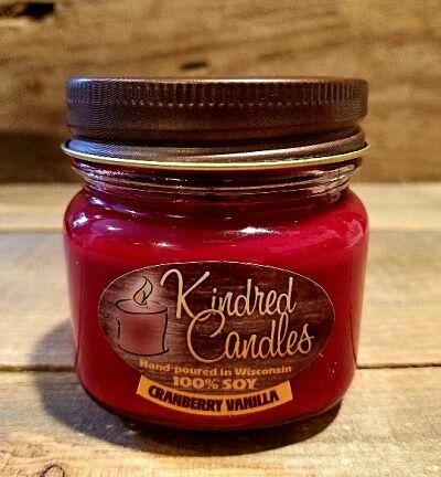 Kindred Candles Cranberry Vanilla Soy Candle
