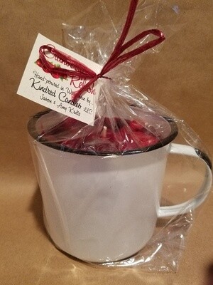 Enamel Cup Cranberry Relish Candle Large