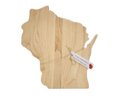 WI State Cheese Board Lrg Maple