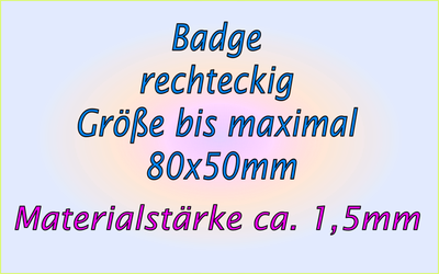 Badge, unterschiedliche dicken
