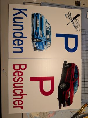 Schild Parkplatz aus Kunststoff