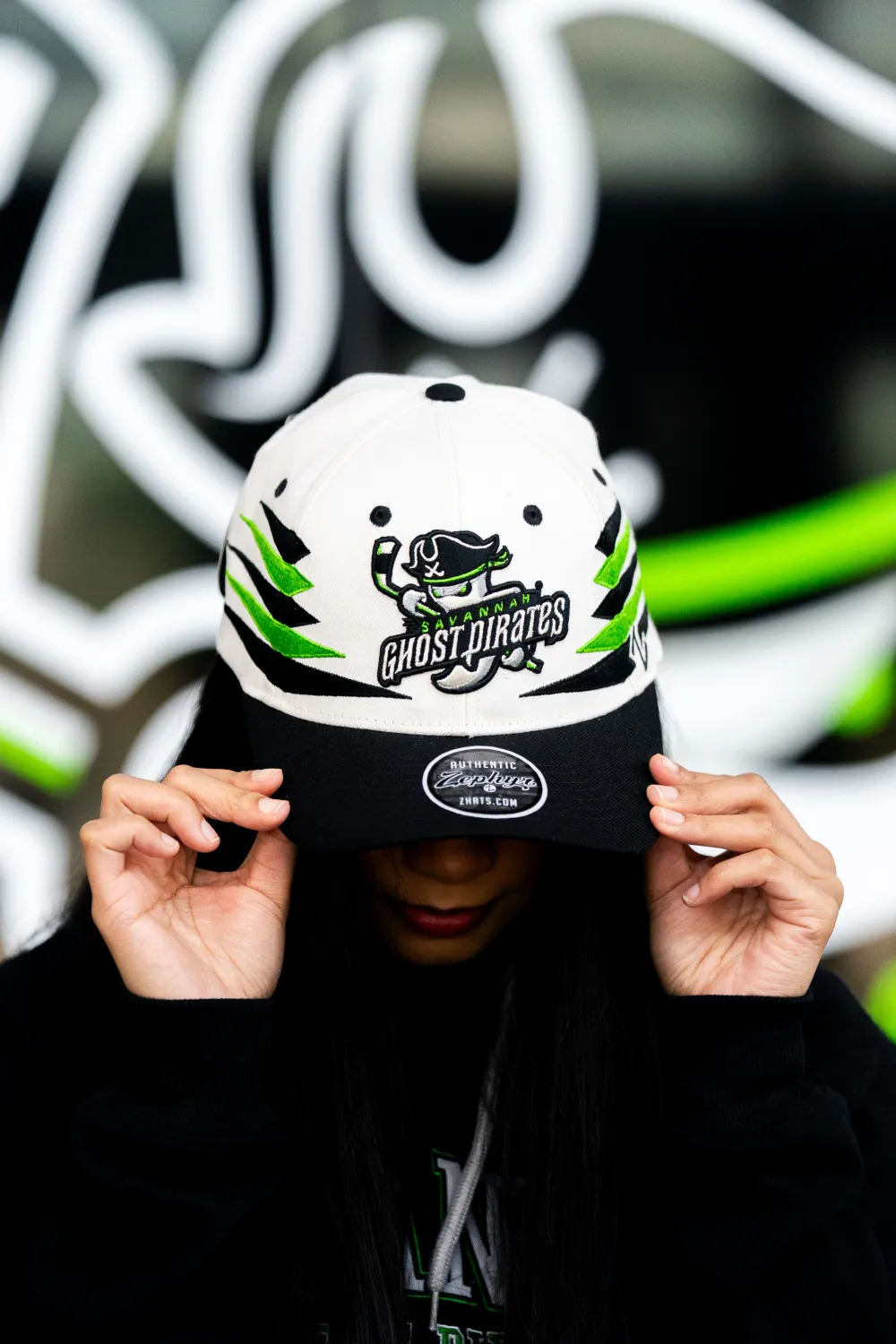 Savannah Ghost Pirates Competitor Ivory/ Black 3D Embroidery Hat