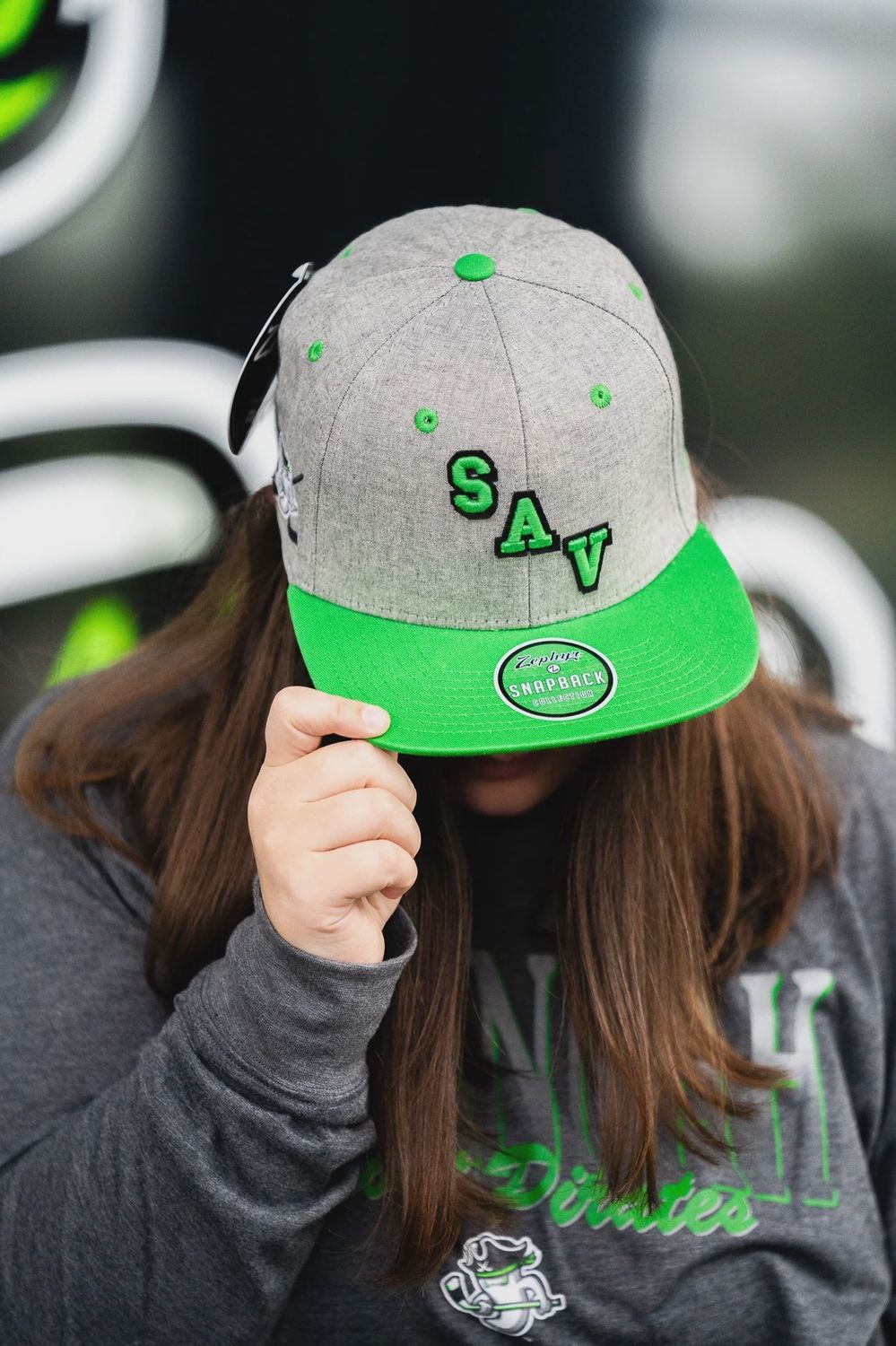 Savannah Ghost Pirates Z430 Grey/ Nuc Green Howitzer Hat
