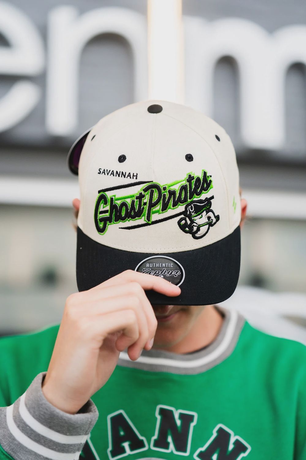 Savannah Ghost Pirates Zephyr Ivory Marquee Snapback