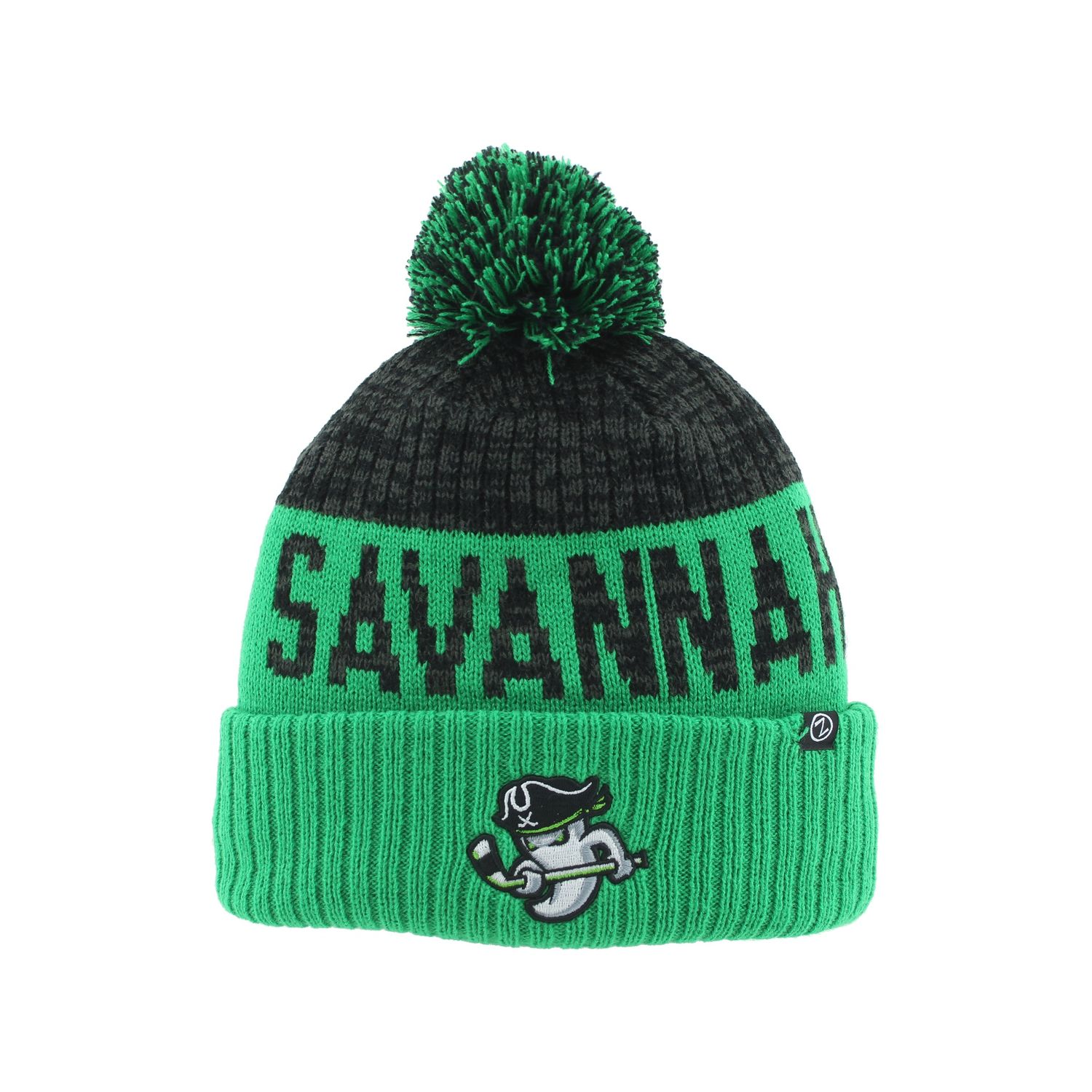 Savannah Ghost Pirates Supply Blk/Grey/Grn Stone Cold Beanie