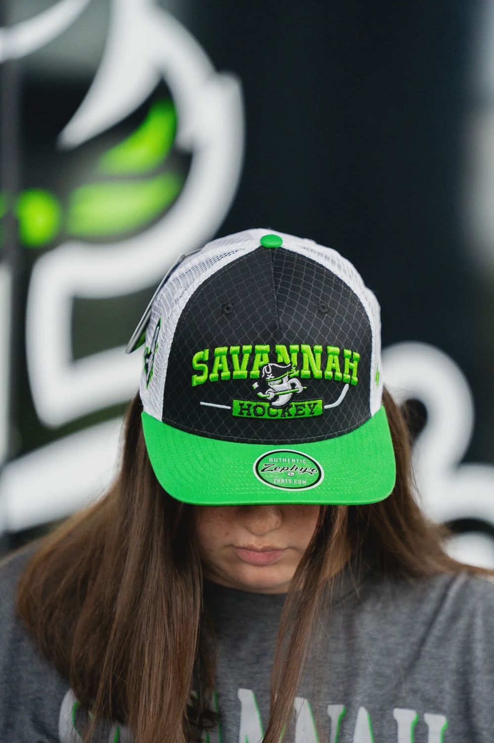 Savannah Ghost Pirates Champ Black /Stone Netting Hat