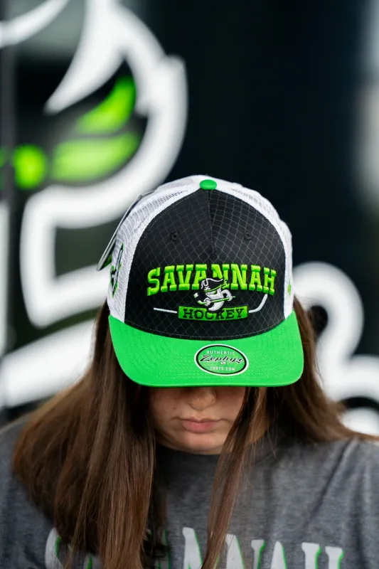 Savannah Ghost Pirates Champ Black /Stone Netting Hat
