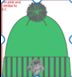 Ghost Pirates Green Grey Striped Secondary Beanie