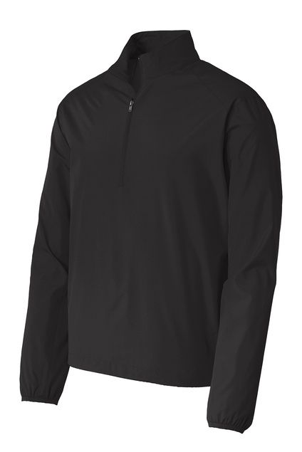 Ghost Pirates Black Zephyr SAV Logo 1/2 Zip Windbreaker