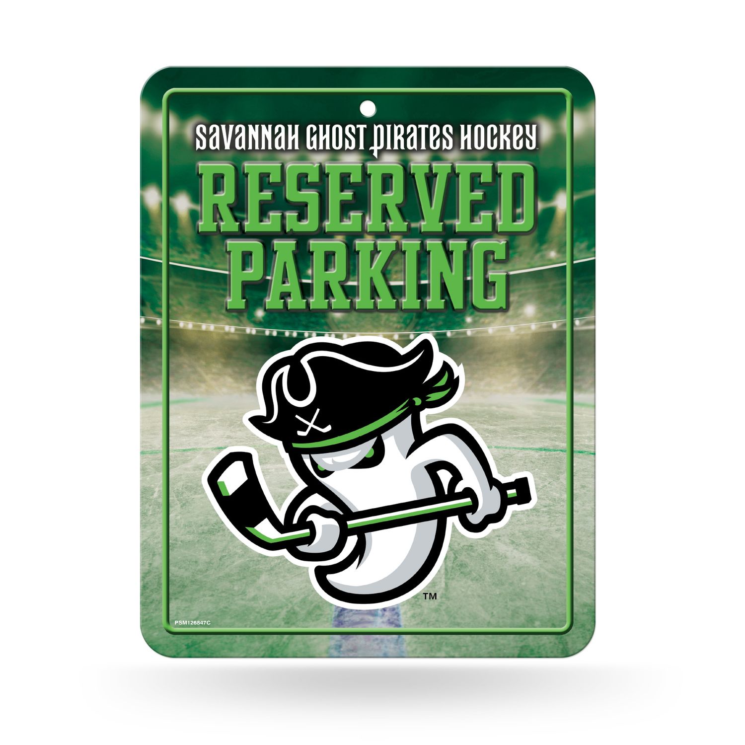 Savannah Ghost Pirates Metal Parking Sign