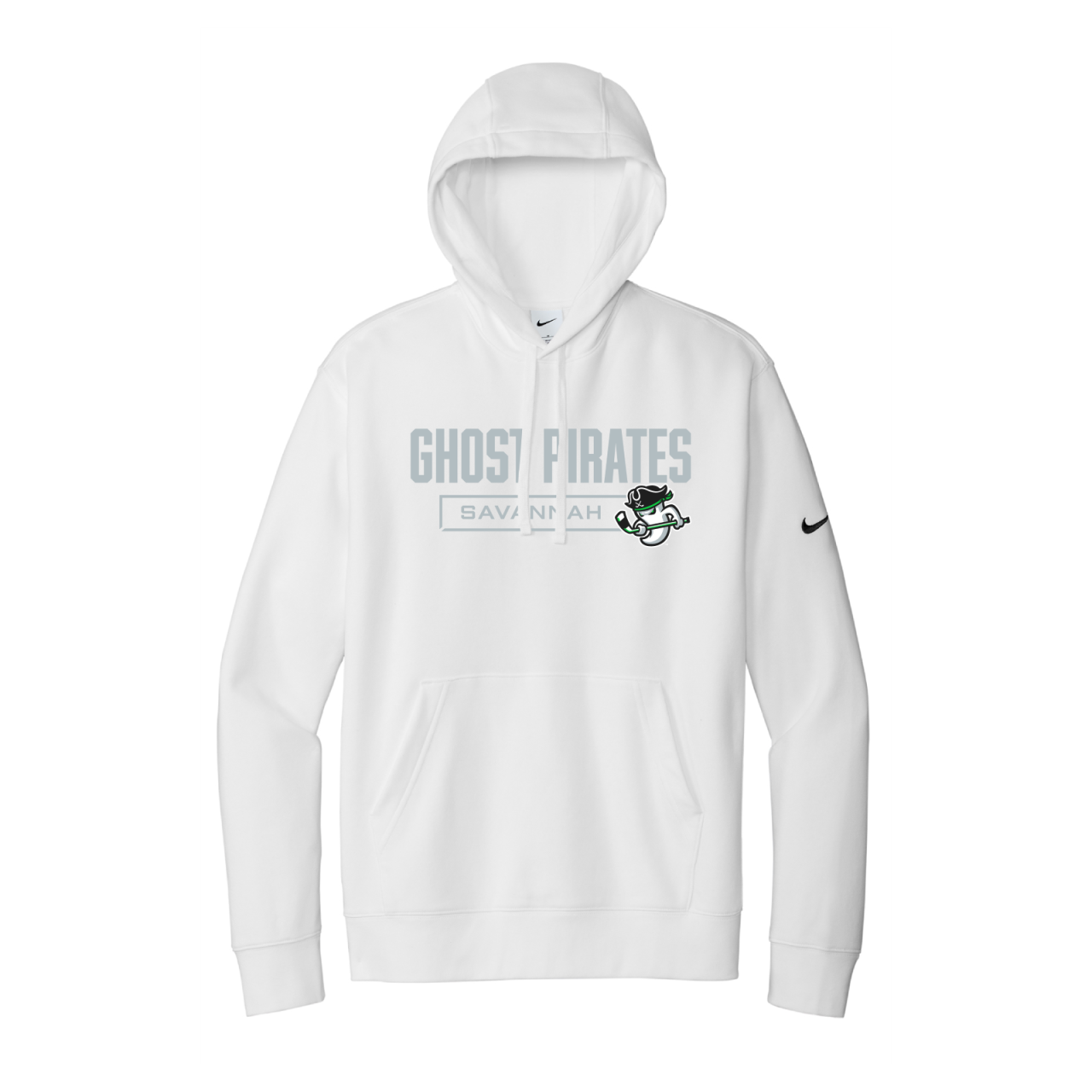 Ghost Pirates Nike White Club Fleece Swoosh Hoodie