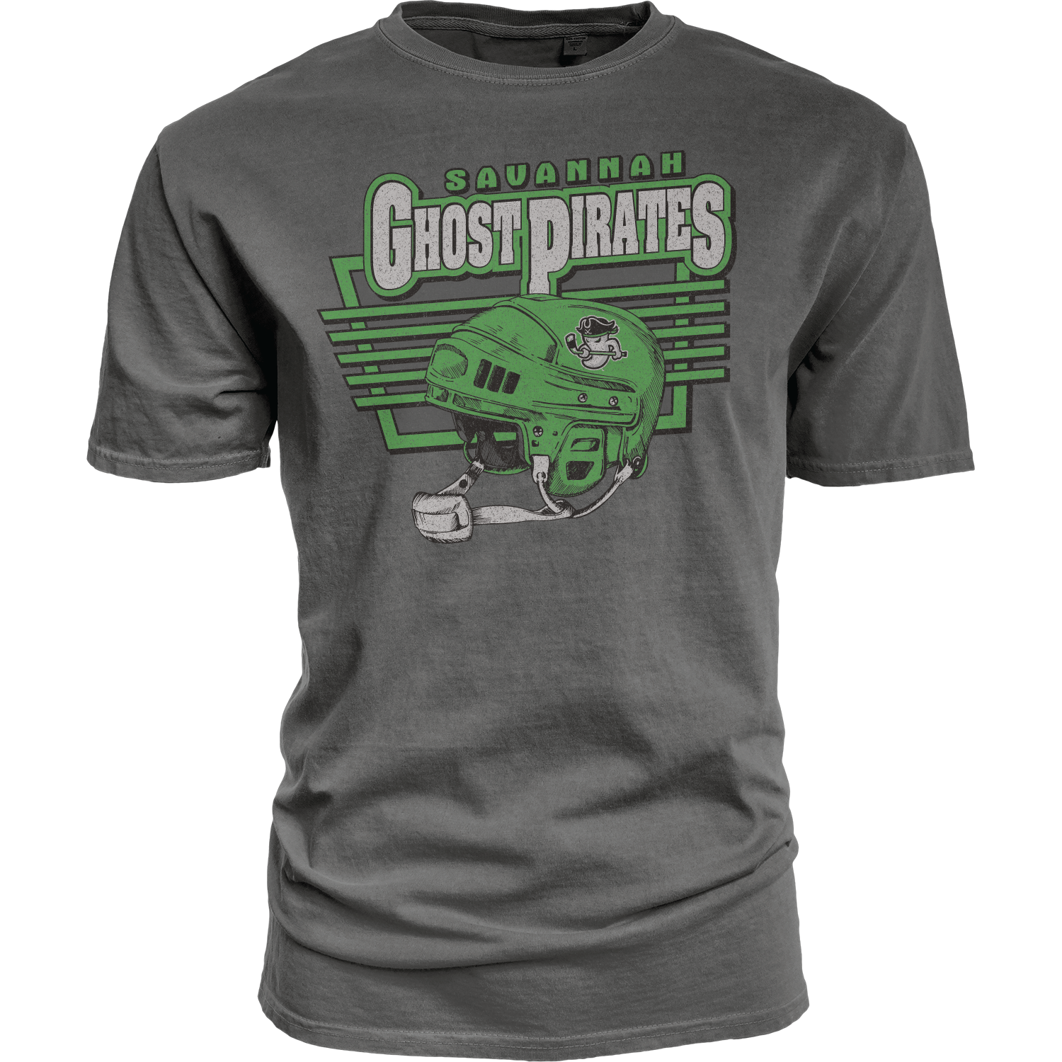 Ghost Pirates Grey Split Helmet T-Shirt